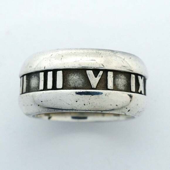 Tiffany Atlas Ring, Silver 925, Size 9.5, Women's